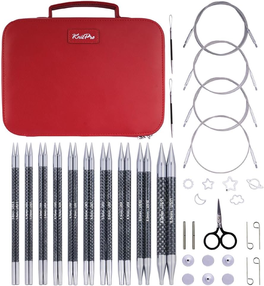 KnitPro Karbonz Élan Premium Interchangeable Knitting Needle Gift Set