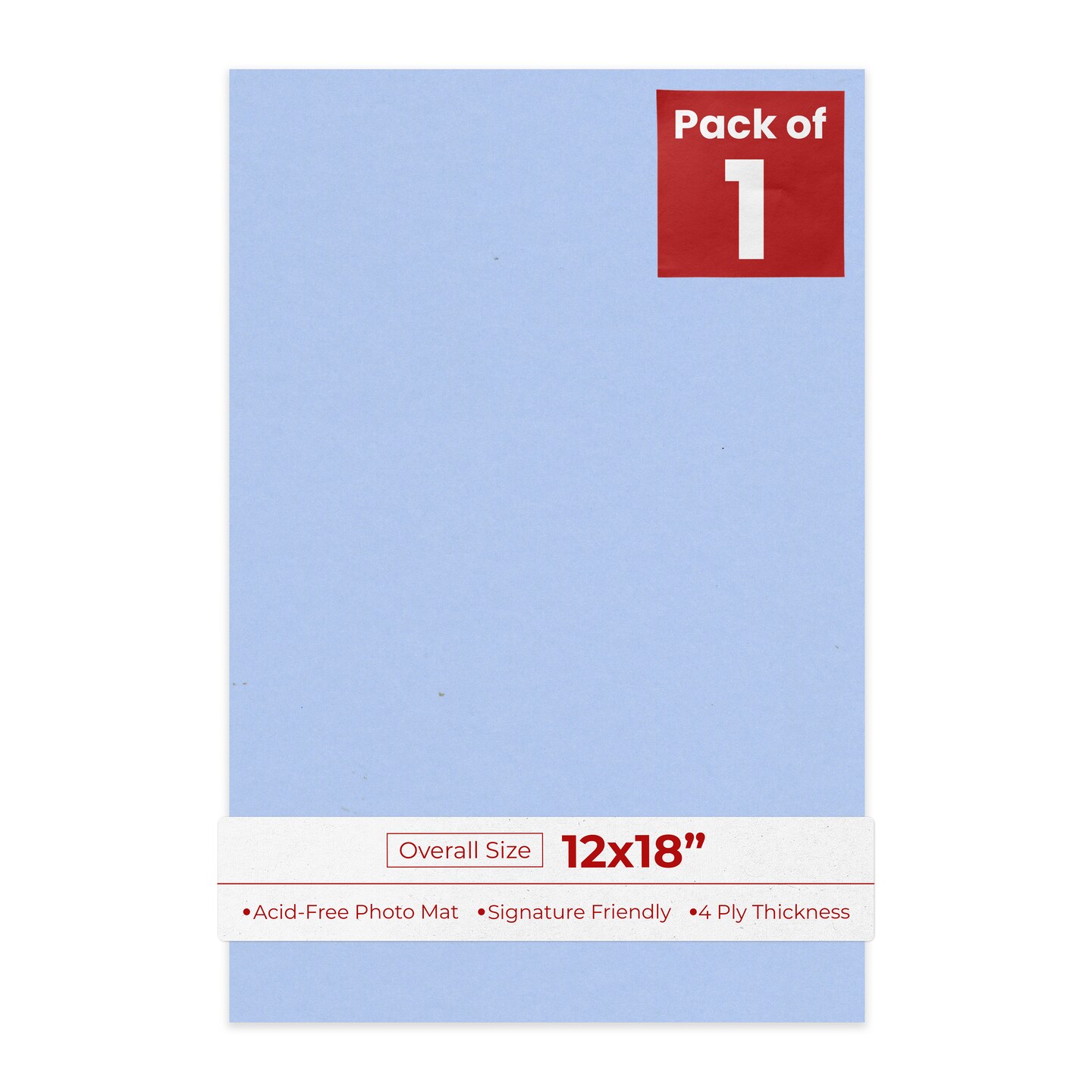 Fountain Blue 12x18 Uncut Mat Board - Blank Sheets, No Opening, Color ...