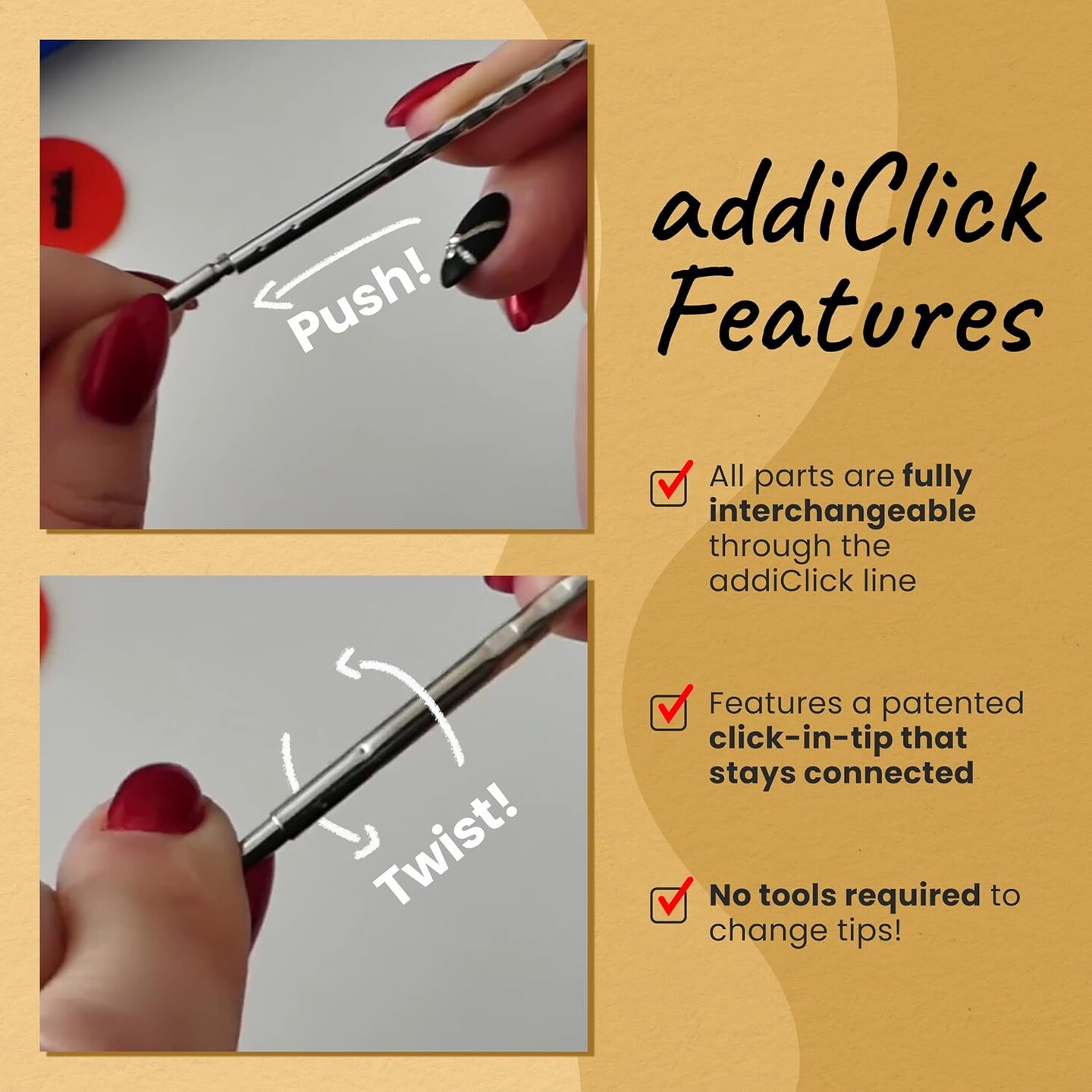 Skacel by Addi AddiClick Bamboo Interchangeable Circular Knitting Needle Set