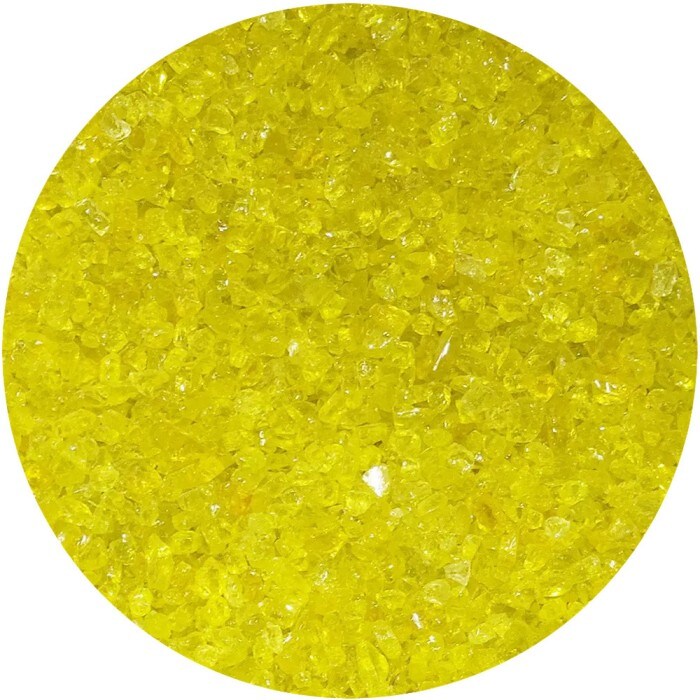 Youghiogheny Glass Frit Yellow Coarse Transparent 4oz. 96 COE