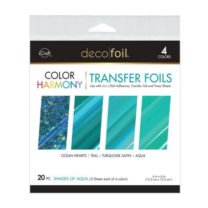 Deco Foil Color Of Harmony Transfer Foils - Shades Of Aqua 20 pc