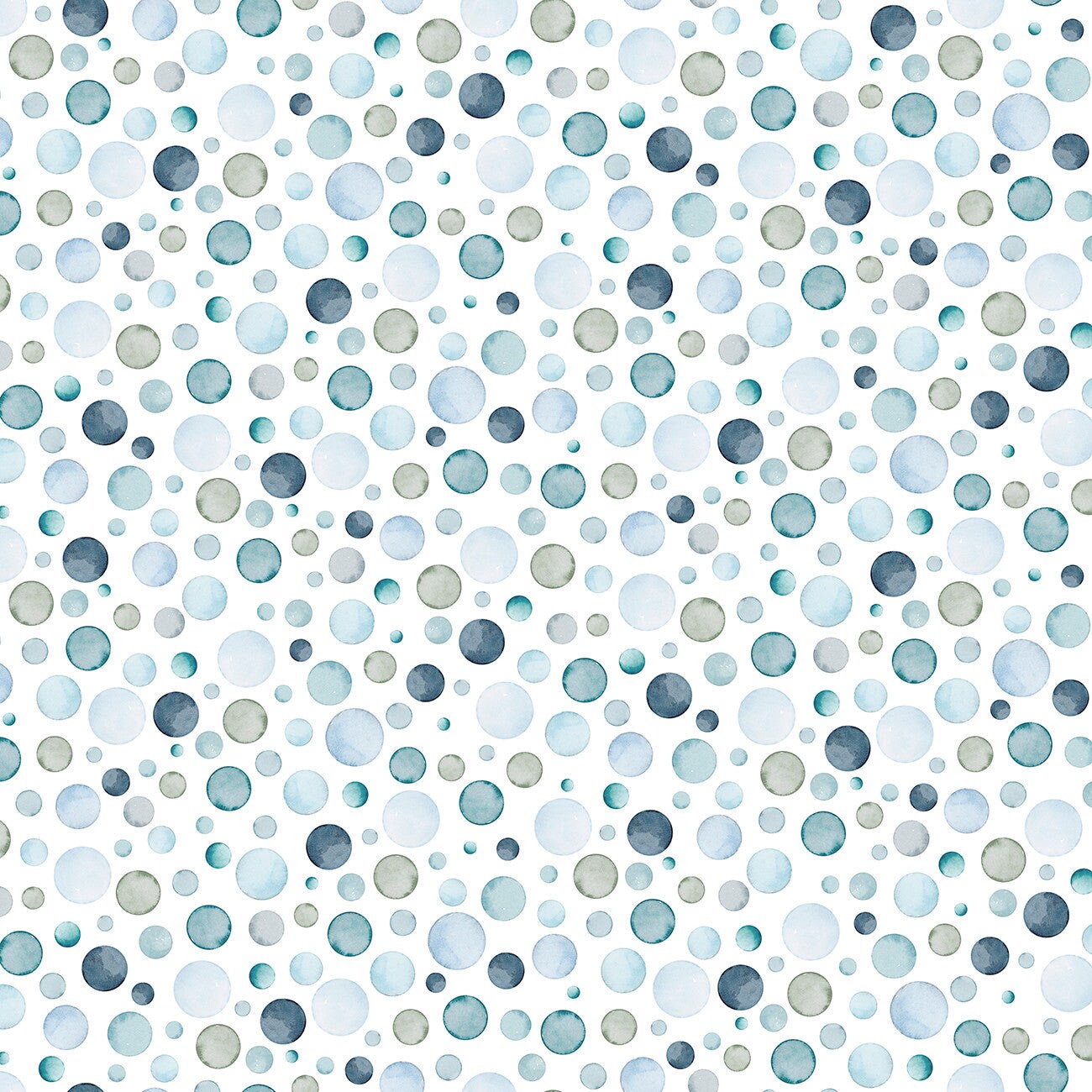 Fabric P & B Textiles Blue Bubble Dots Let's Go On An Adventure by the Quarter Yard LGOA5939-BG