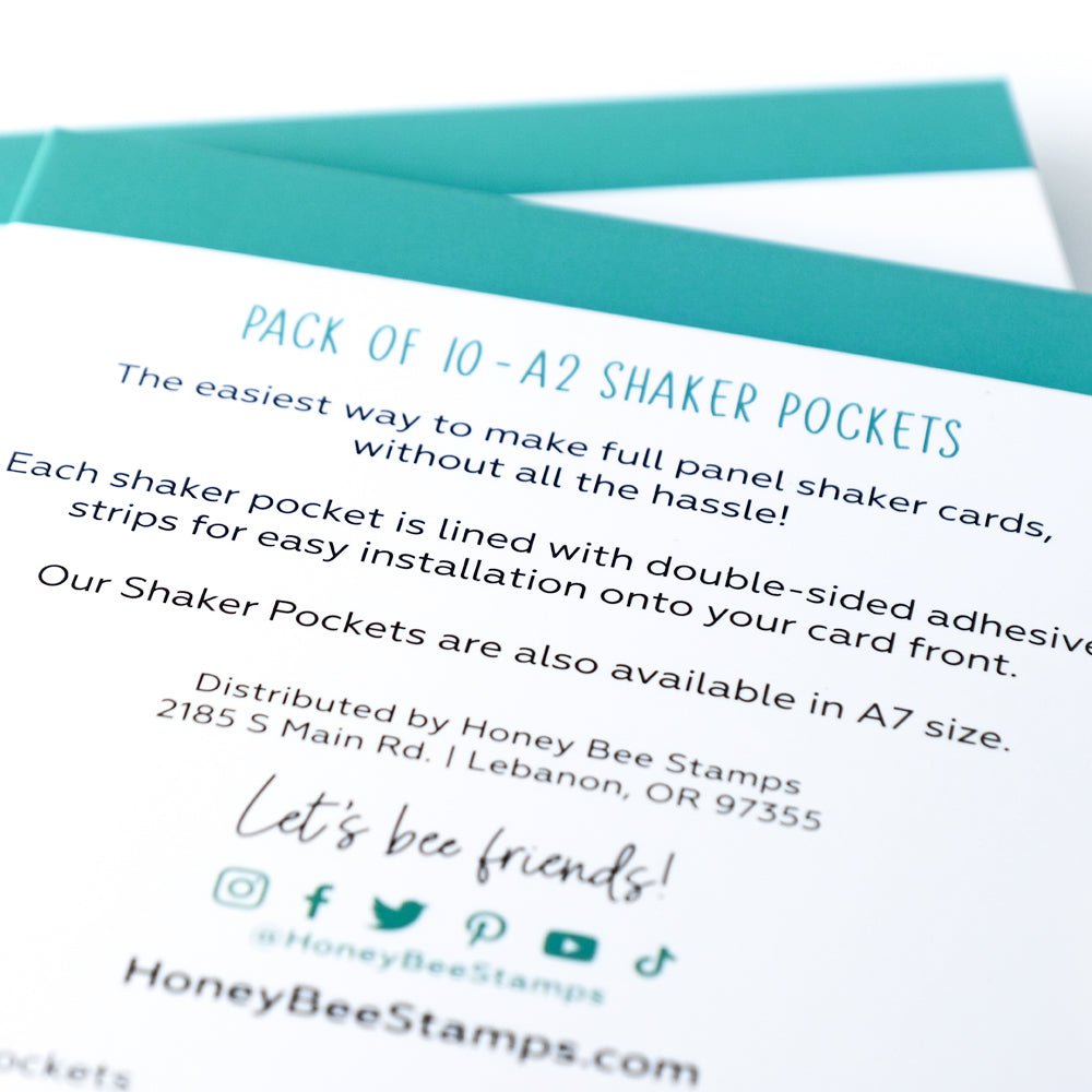 Bee Creative A7 Shaker Pockets - 10 pack - 5” x 7” Card Size - Retiring