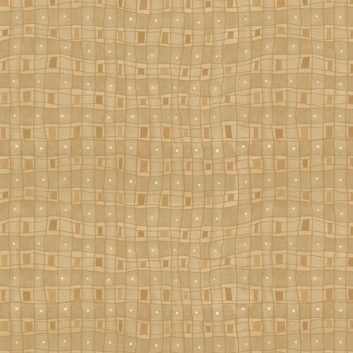 Fabric Henry Glass Toast Small Grid Linen Closet by the Quarter Yard 8571-33