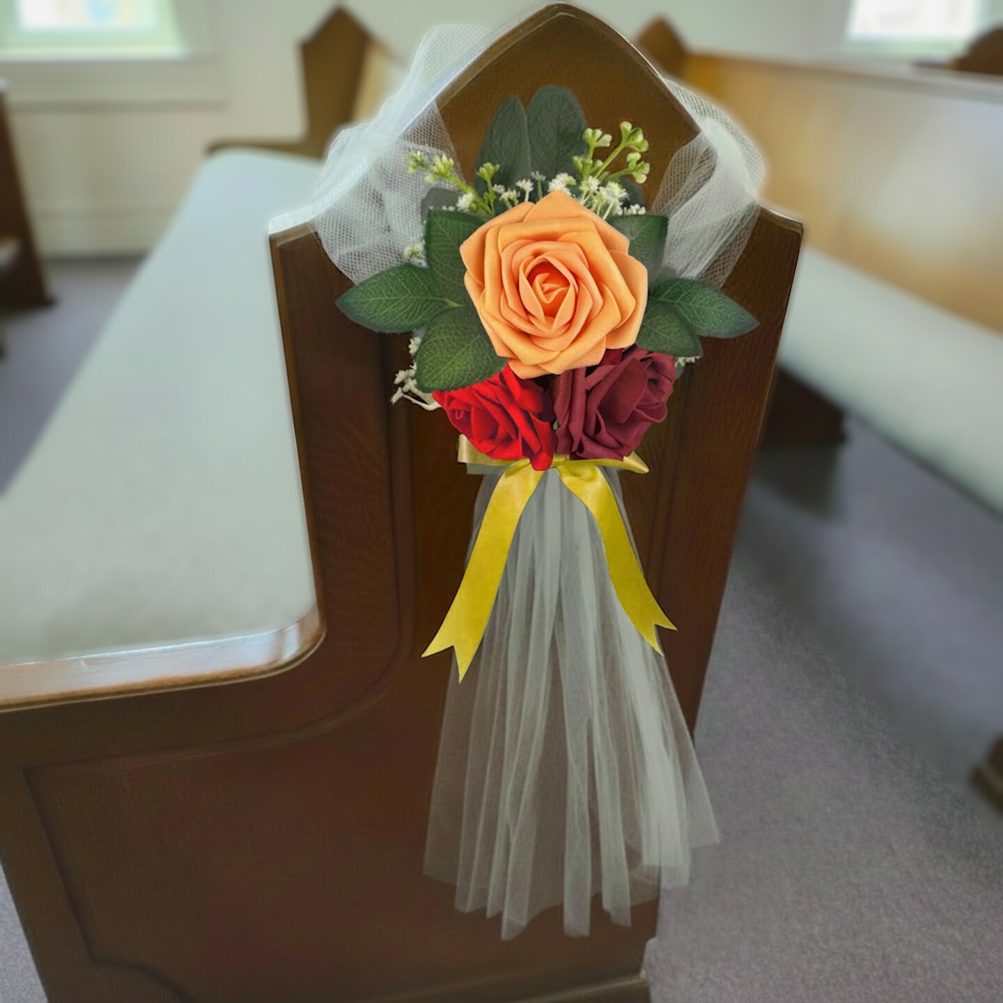 Valentine → Set of 10 ѡedding թew ϑecorations, Aisle, Chair Decorations,  Flower Arrangements, Church Pew Wedding Decor | MakerPlace by Michaels, image size:1080x1080