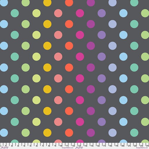 Fabric FreeSpirit Tula Pink Shadow Disco Poms True Colors Graywork Minky by the Quarter Yard MKTP011.SHADOW