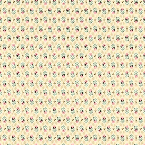 Fabric Poppie Cotton Yellow Attic Curtains Granny's Sewing Room by the Quarter Yard GS25904