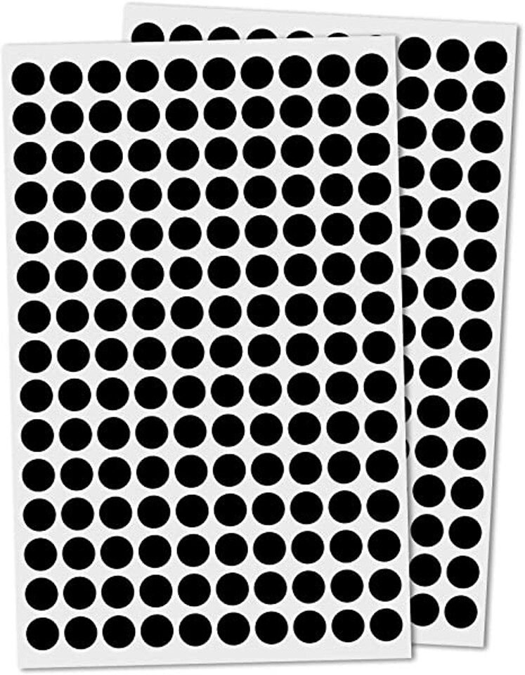 Black Dot Stickers 1/4" (6mm) – 4928/Pk 32 Sheets | Labels, Charts, Crafts & Classroom Organization