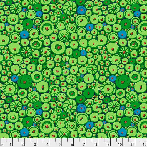 Fabric FreeSpirit Kaffe Fassett Green Button Mosaic by the Quarter Yard PWGP182.GREEN