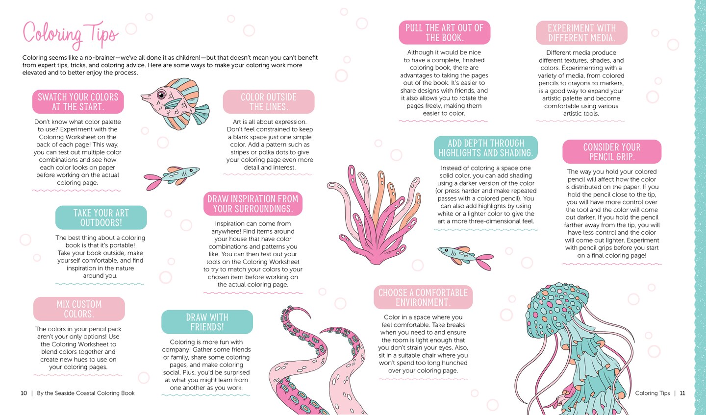 By the Seaside Coastal Coloring Book: 60 Patterns to Transport You to Your Happy Place