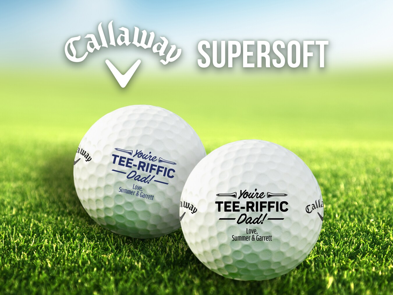Tee-riffic Dad Custom Golf Balls Callaway Supersoft