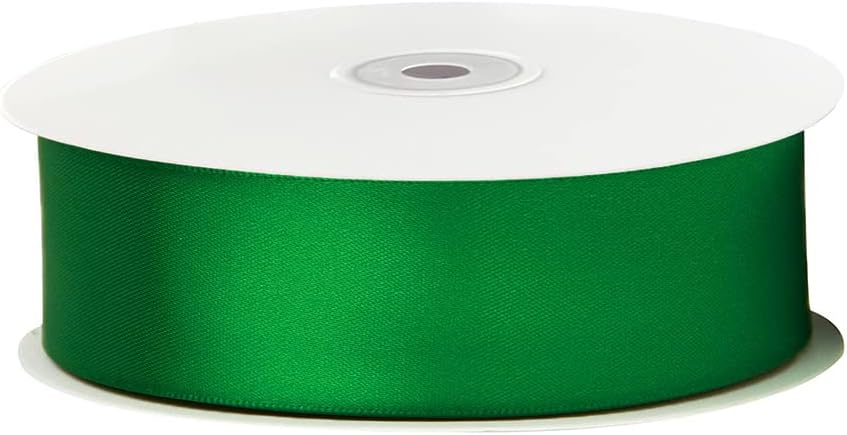 Green Double Face Satin Ribbon 1-1/2&#x22; X 50 Yards, Ribbons Perfect for Crafts, Christmas Gift Wrapping, Bow Making and More