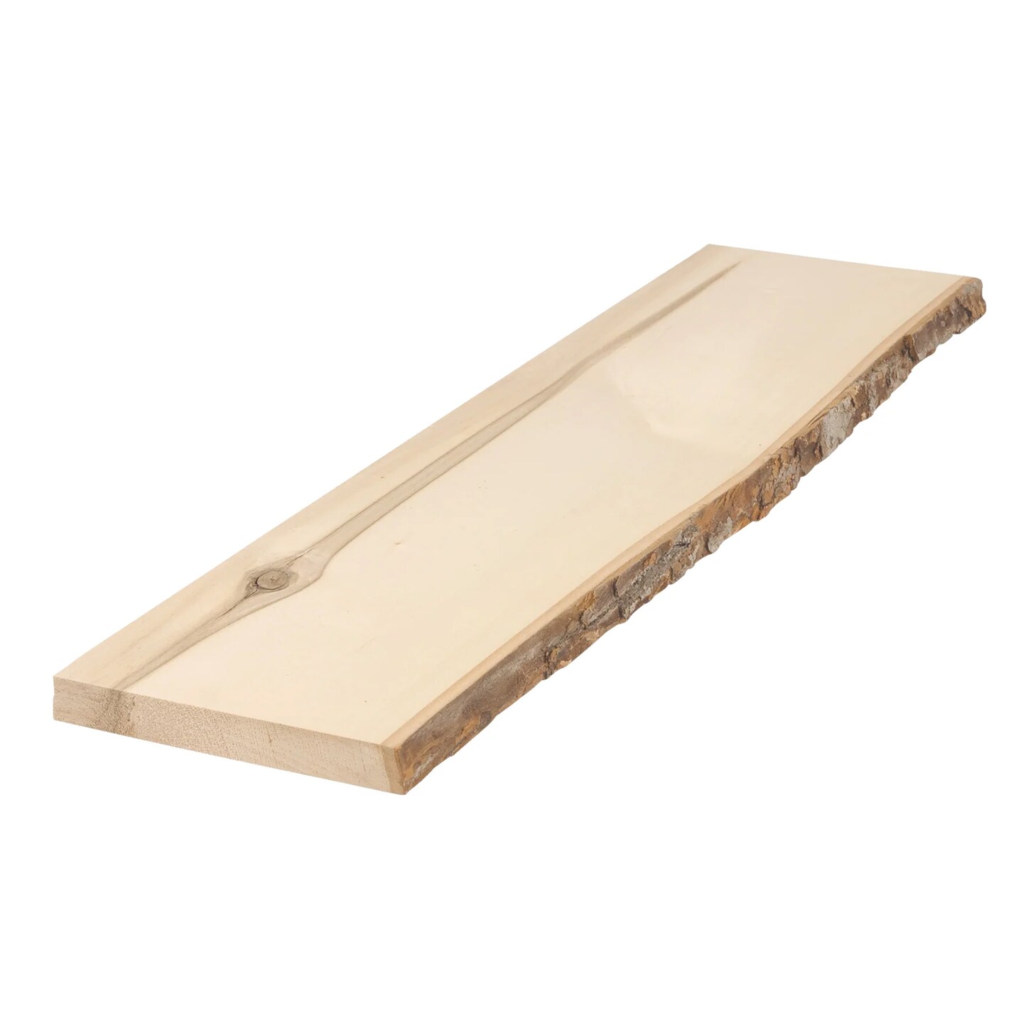 Rustic Basswood Live Bark Edge Plank 4-Pack, 23" Long for Signs and Shelves