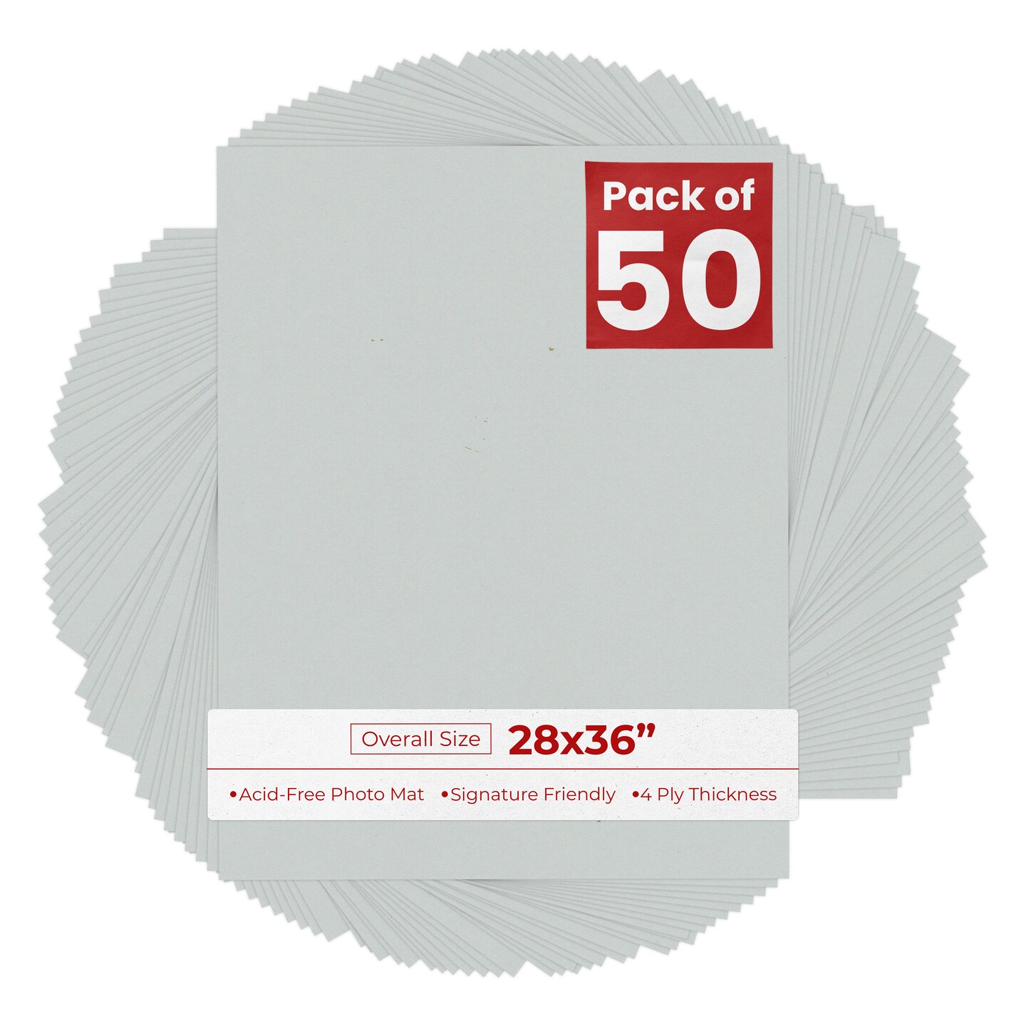 Gray 28x36 Uncut Mat Board - Blank Sheets, No Opening, Color: Grey ...