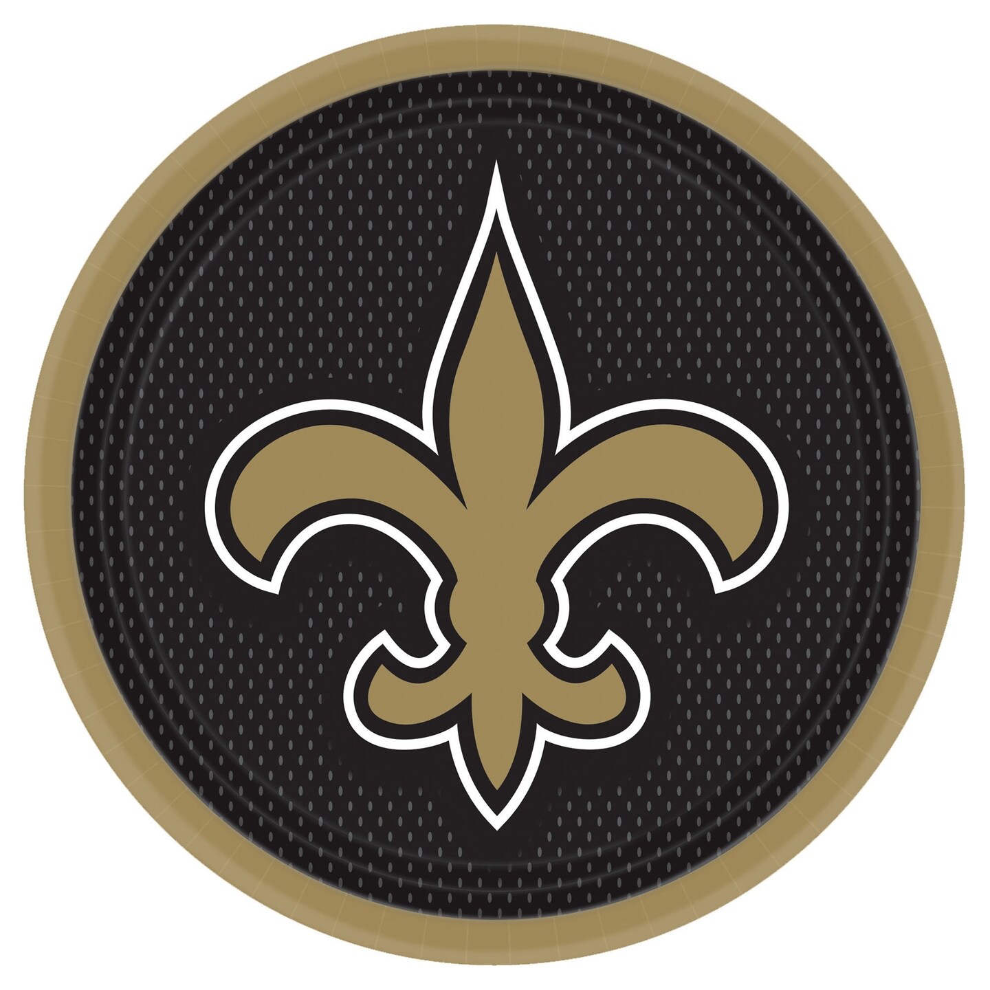 New Orleans Saints 9&#x22; Round Plates - 8ct
