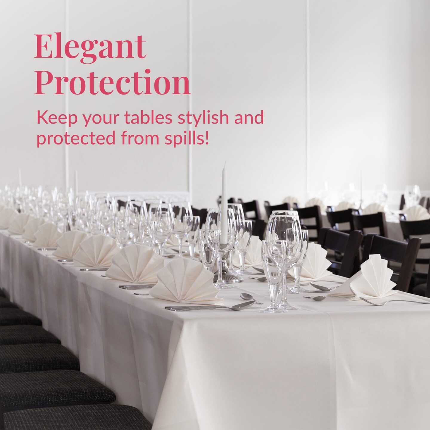 Prestee 24 Plastic Table Cloth Disposable - 108 x 54 White Tablecloth Rectangle - Plastic Table Cover for Parties, BBQs, Weddings, Outdoor Gatherings, and Fine Dining Events