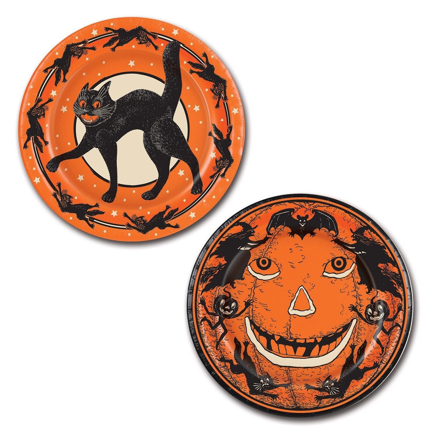 Vintage Halloween 9&#x22; Paper Plates - 8ct