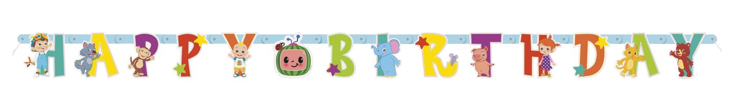 Cocomelon Jointed Happy Birthday Banner