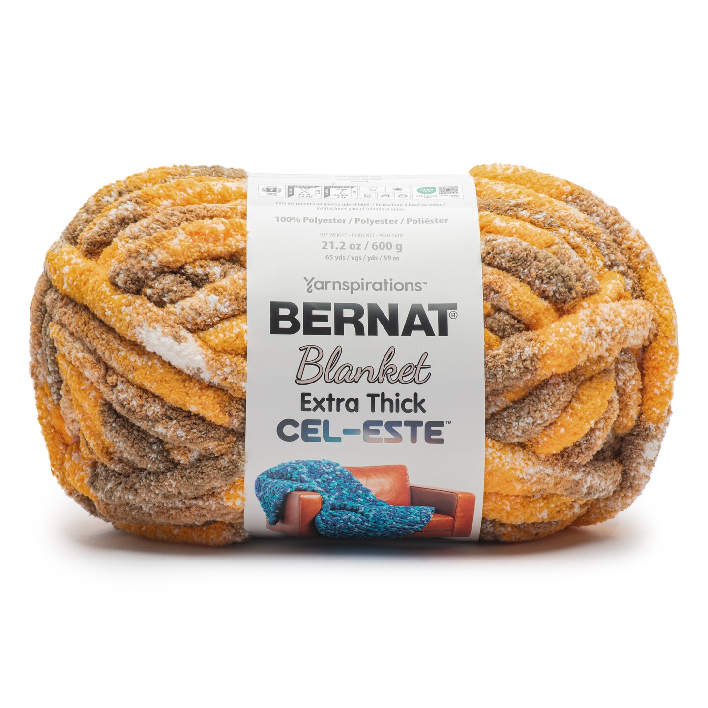 Bernat Blanket Extra Thick Crimson Yarn - 1 Pack Of 21.12oz/598.74g - 100% Polyester - #7 Jumbo - 72 Yards - Chunky Yarn For Hand Knitting, Crocheting, Crafts & Amigurumi - View #13