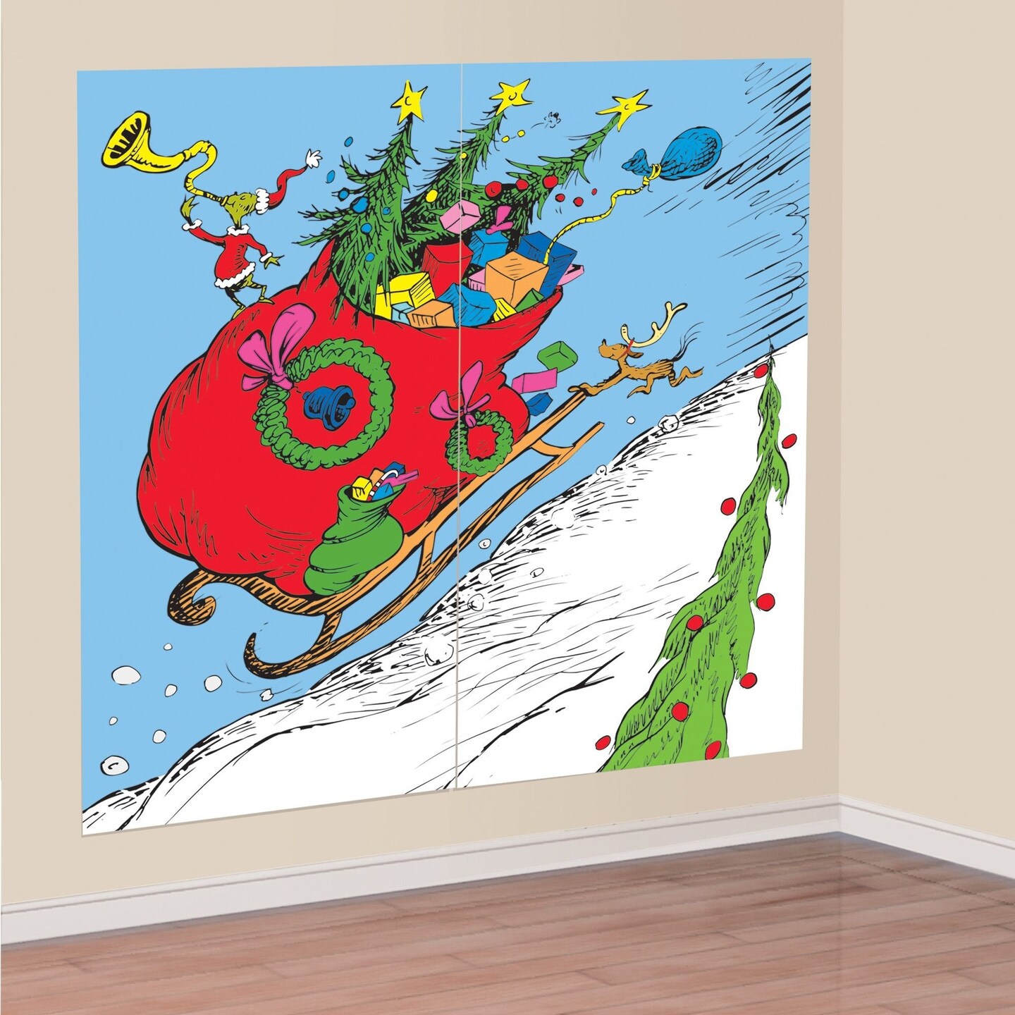Traditional Grinch Scene Setters&#xAE; - 65&#x22; x 65&#x22;