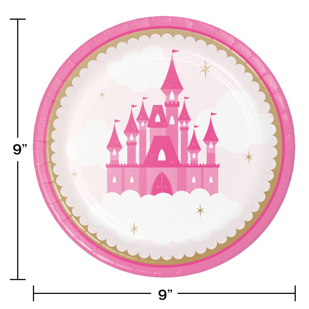 Little Princess 9&#x22; Paper Plates - 8ct