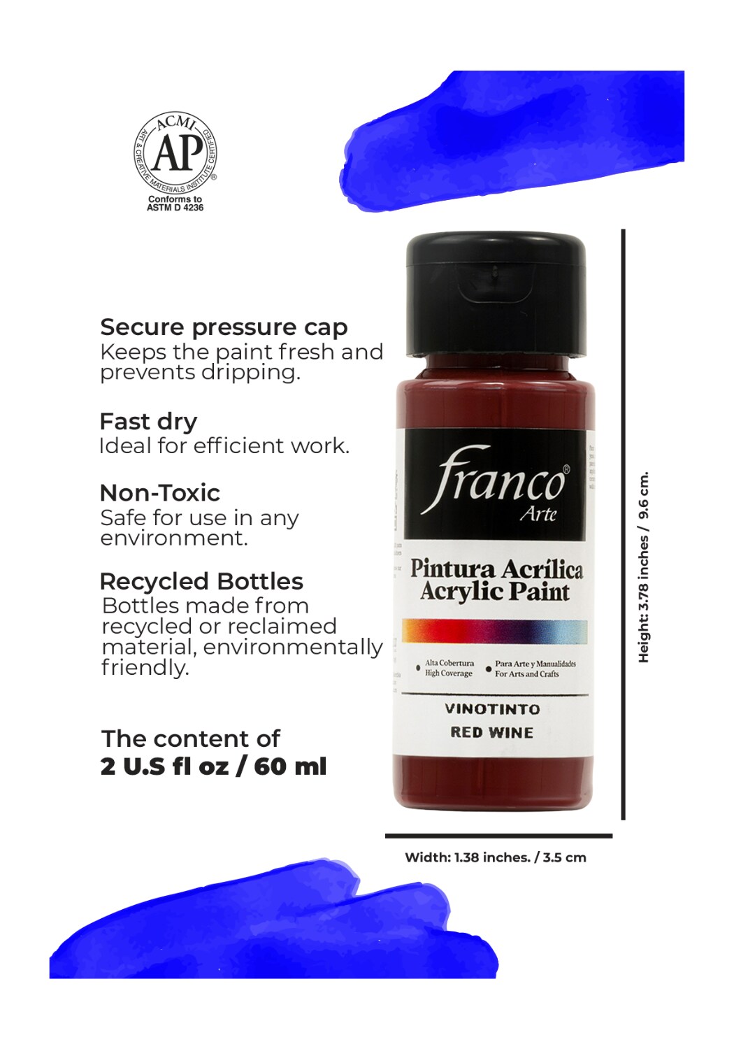 18054 Acrylic Paint 2 U.S fl oz / Red Wine