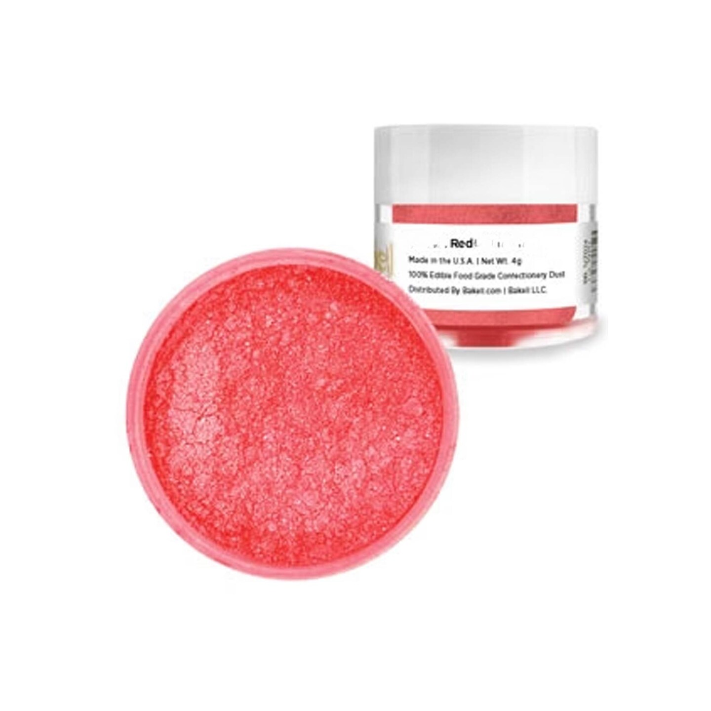 4 Gram Luster Dust Red Edible Kosher Grade for Decorating Cakes Cupcakes and Treats