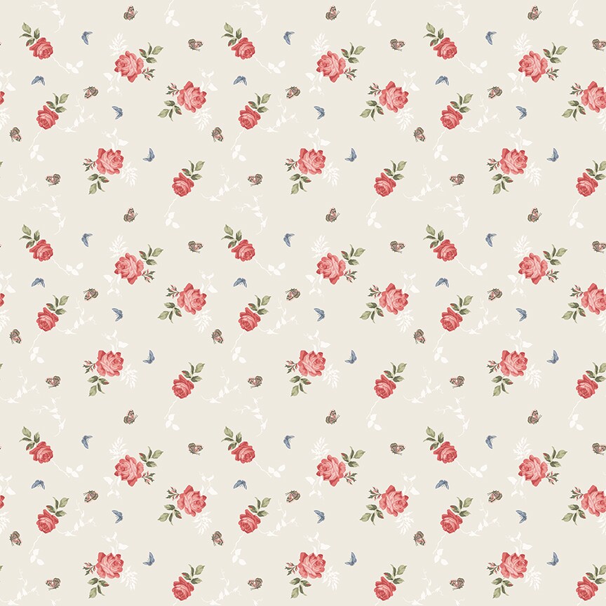Roses in Cream (c16124-cream) | Anne of Green Gables | Riley Blake Designs | Riley Blake