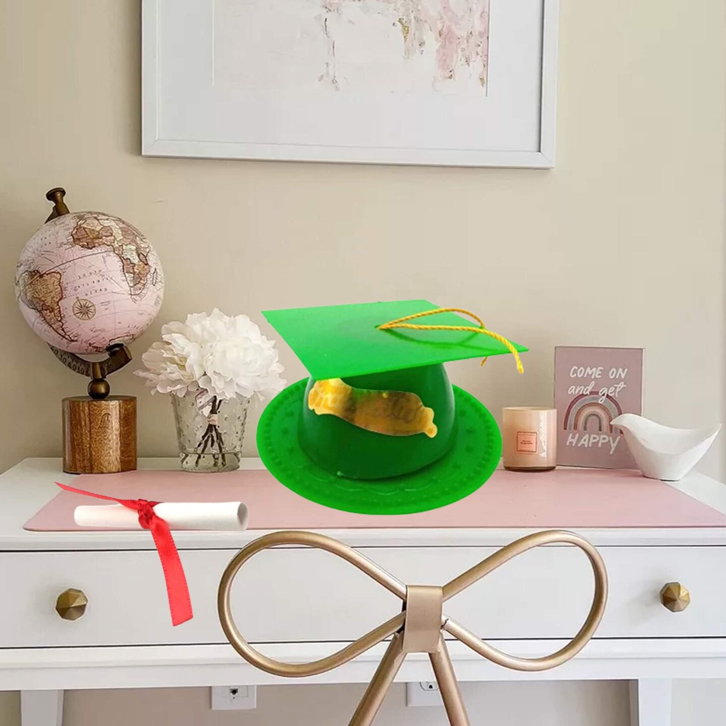 Graduation Cap Cake Topper Diploma Decoration 3.5 Inch Party Cake Decor