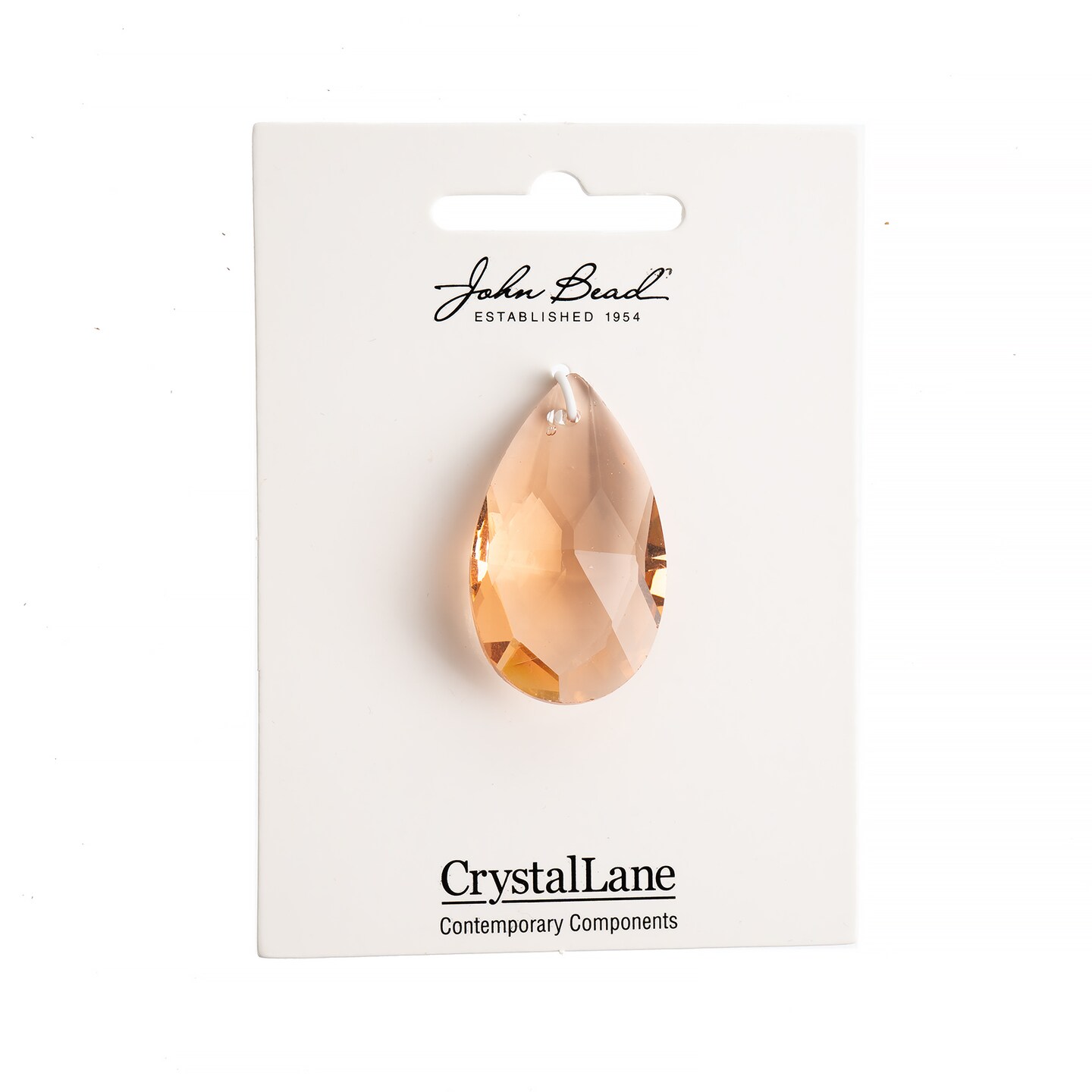 Crystal Lane DIY 22x38mm Teardrop Faceted Crystal Glass Pendants, 1pc