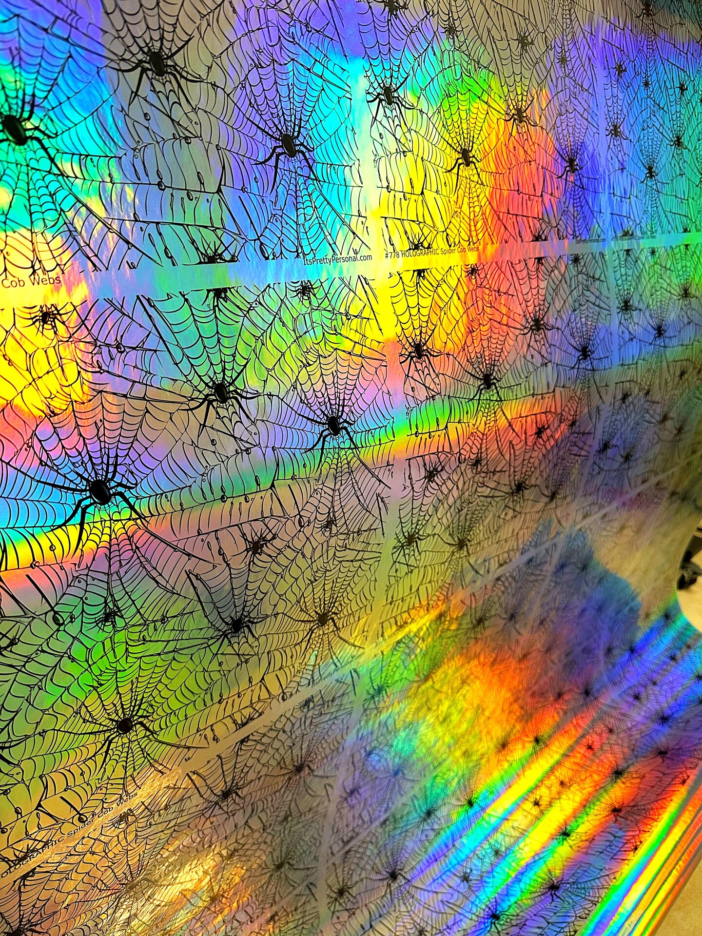#778 HOLOGRAPHIC - Spider Cob Webs 12x12 Pattern Vinyl
