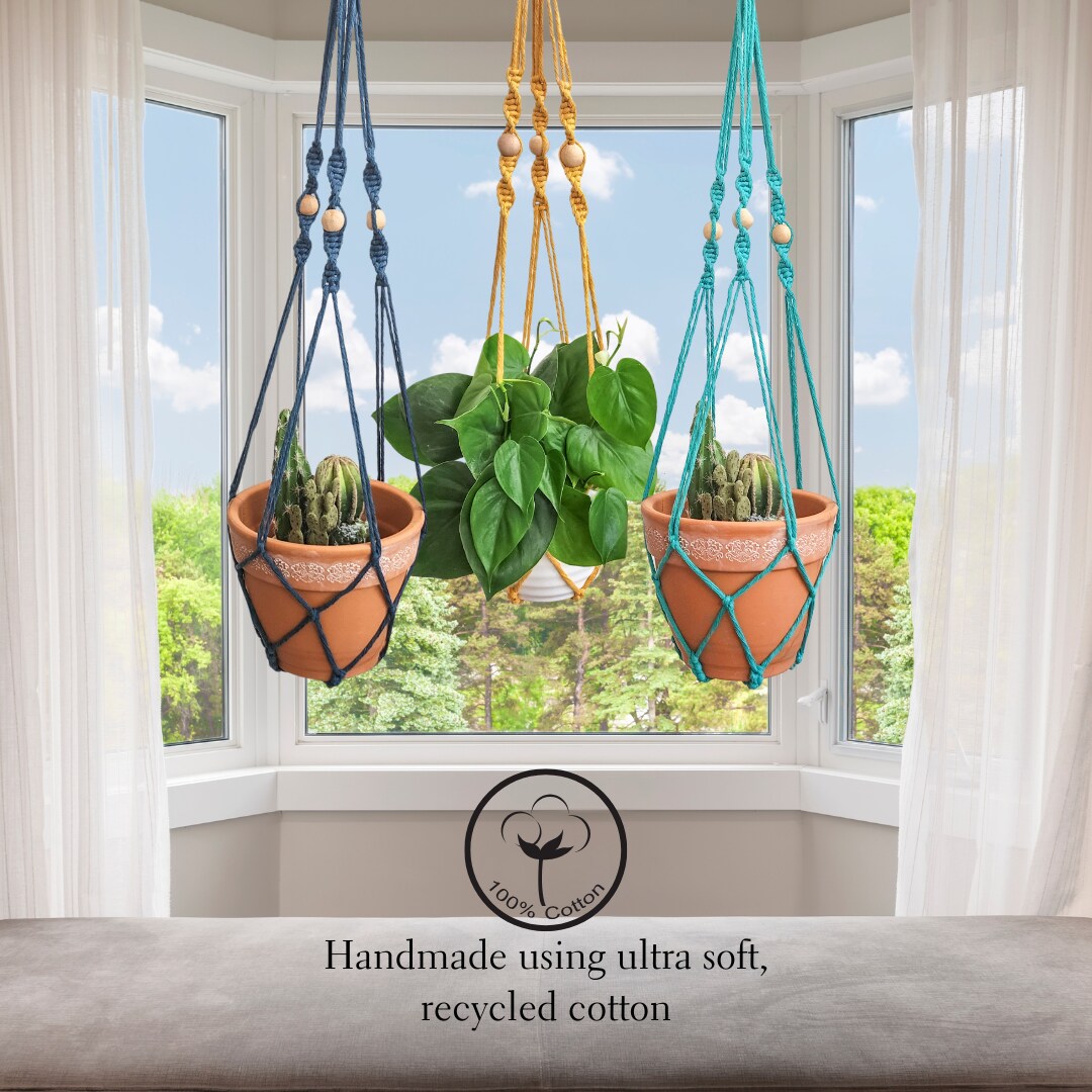 Macrame Plant Hanger With No Tassels, Plant Hanging with Beads, Suitable  for Indoor and Outdoor Use, Sustainable Gifts for Plant Moms | MakerPlace  by Michaels