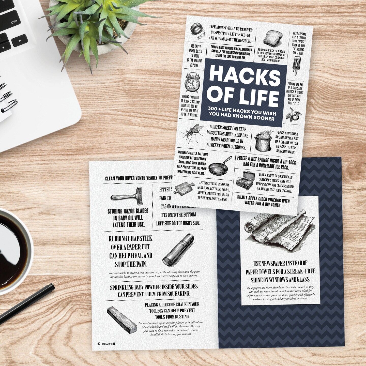 Hacks of Life: 300+ Life Hacks You Wish You Had Known Sooner Softcover Book