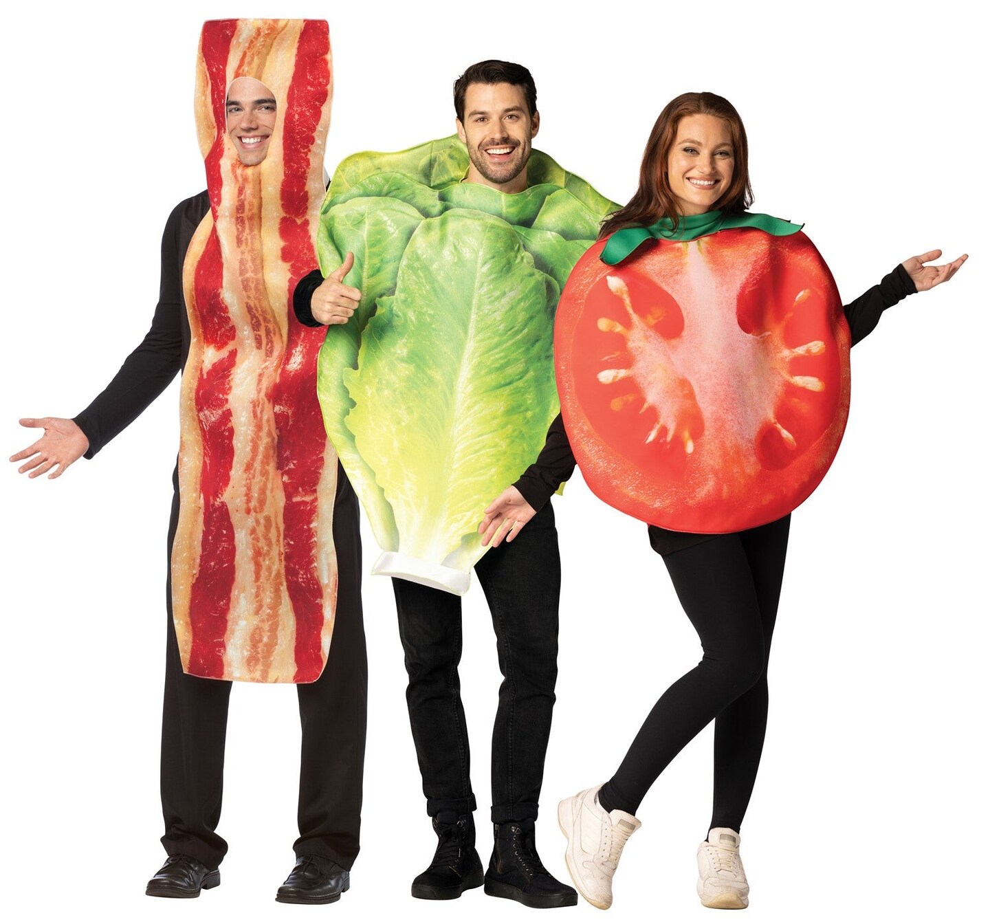 BLT, Bacon, Lettuce, & Tomato Halloween Group Costume, Adult One Size
