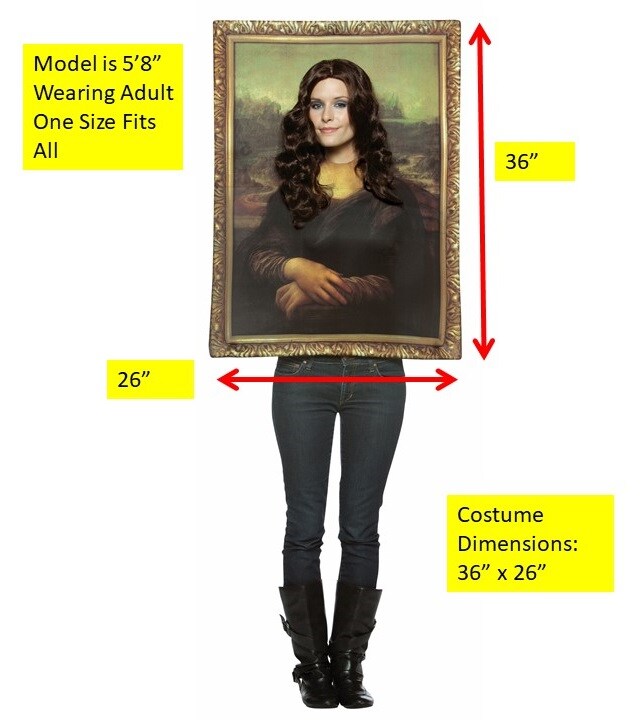 Mona Lisa Costume, Adult One Size