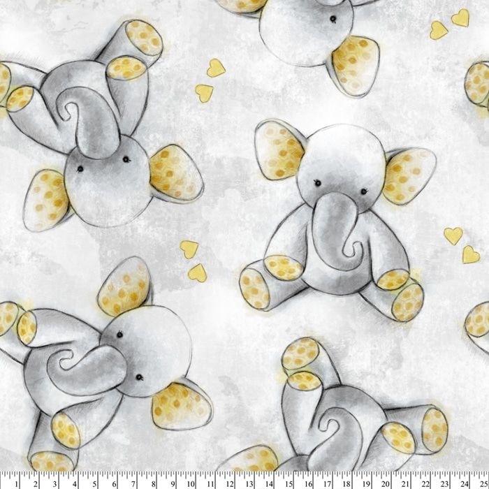 Sleepytime Elephants Anti-Pill Premium Fleece Fabric | By The Yard