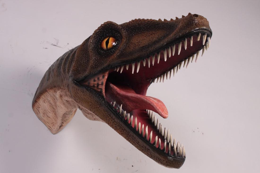 Velociraptor Dinosaur Head Life Size Statue