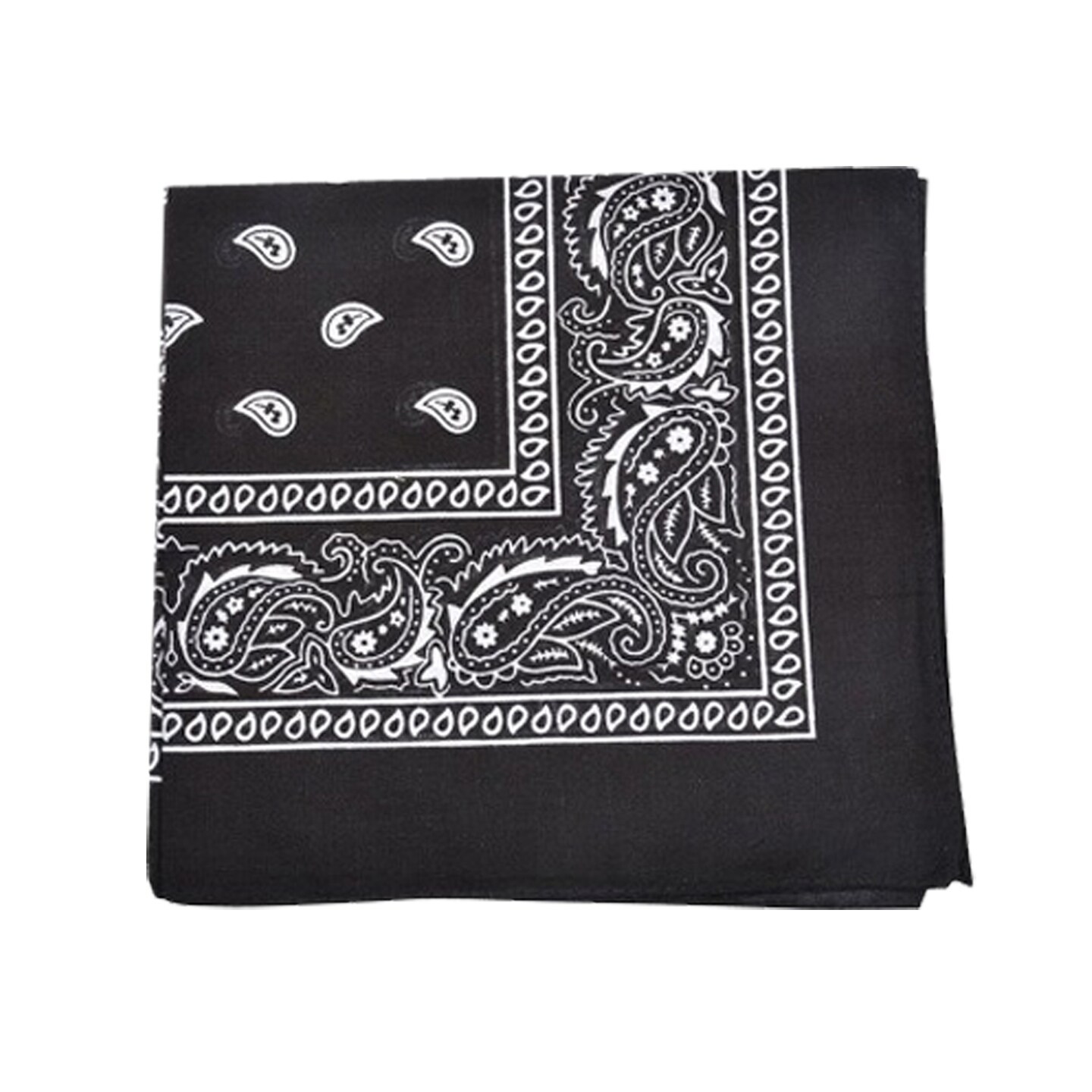 Unibasic Paisley 100% Cotton Bandana XL, head wrap, handkerchief - 10 Pack