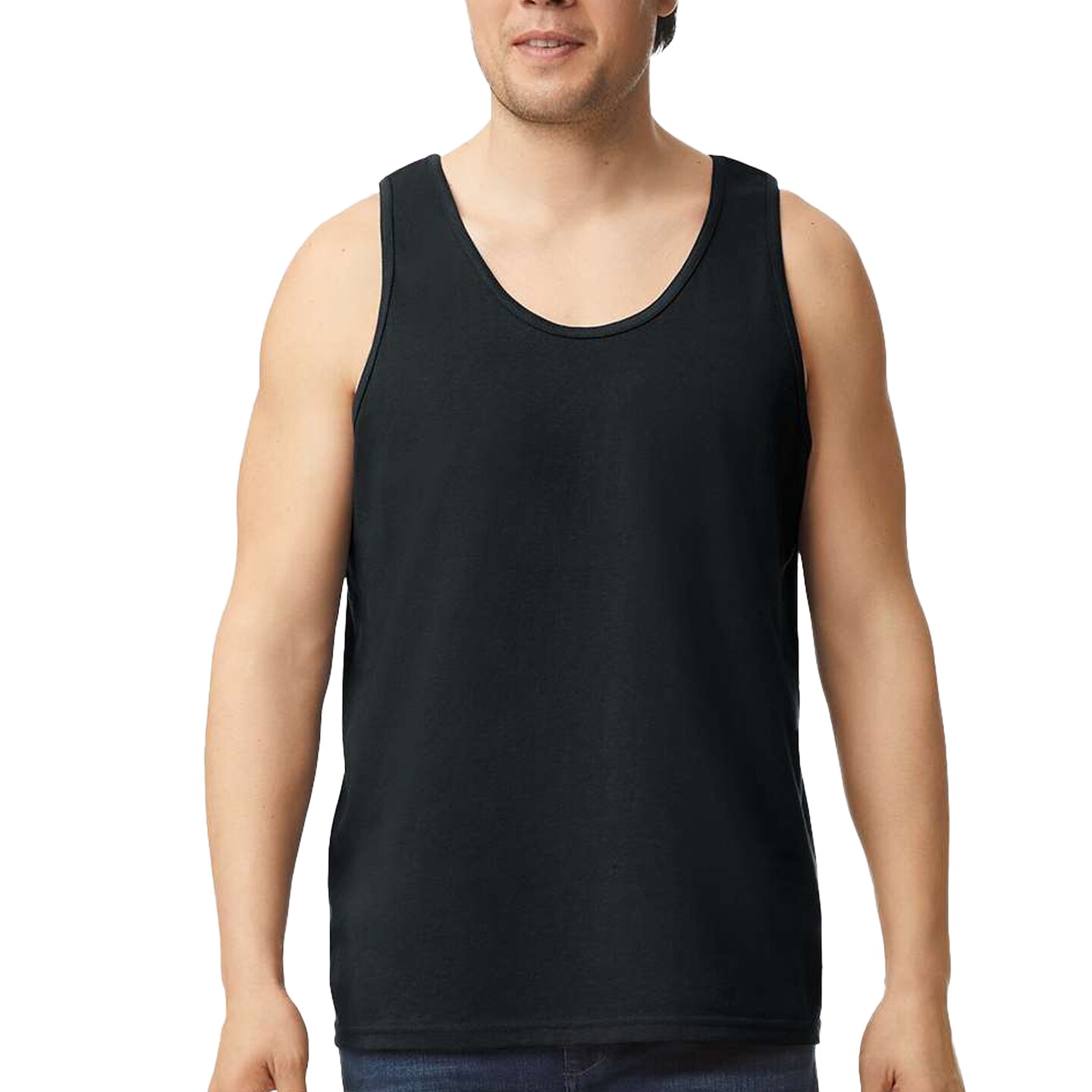Gildan Ultra Cotton Tank Top, Sleeveless Sport Shirts for Men Multicolor Tee