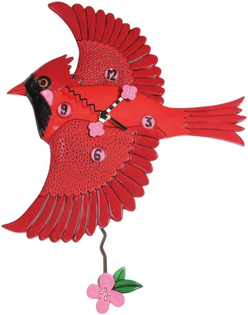 Enesco Allen Designs Cardinal Wall Clock #6012449 Free Shipping