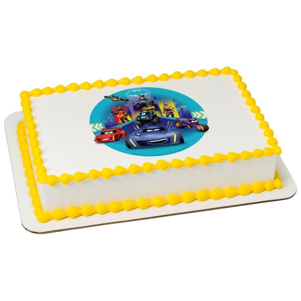 BATWHEELS Turbocharged Action PhotoCake® Edible Cake Topper Icing Image for 1/4 Sheet cake or larger