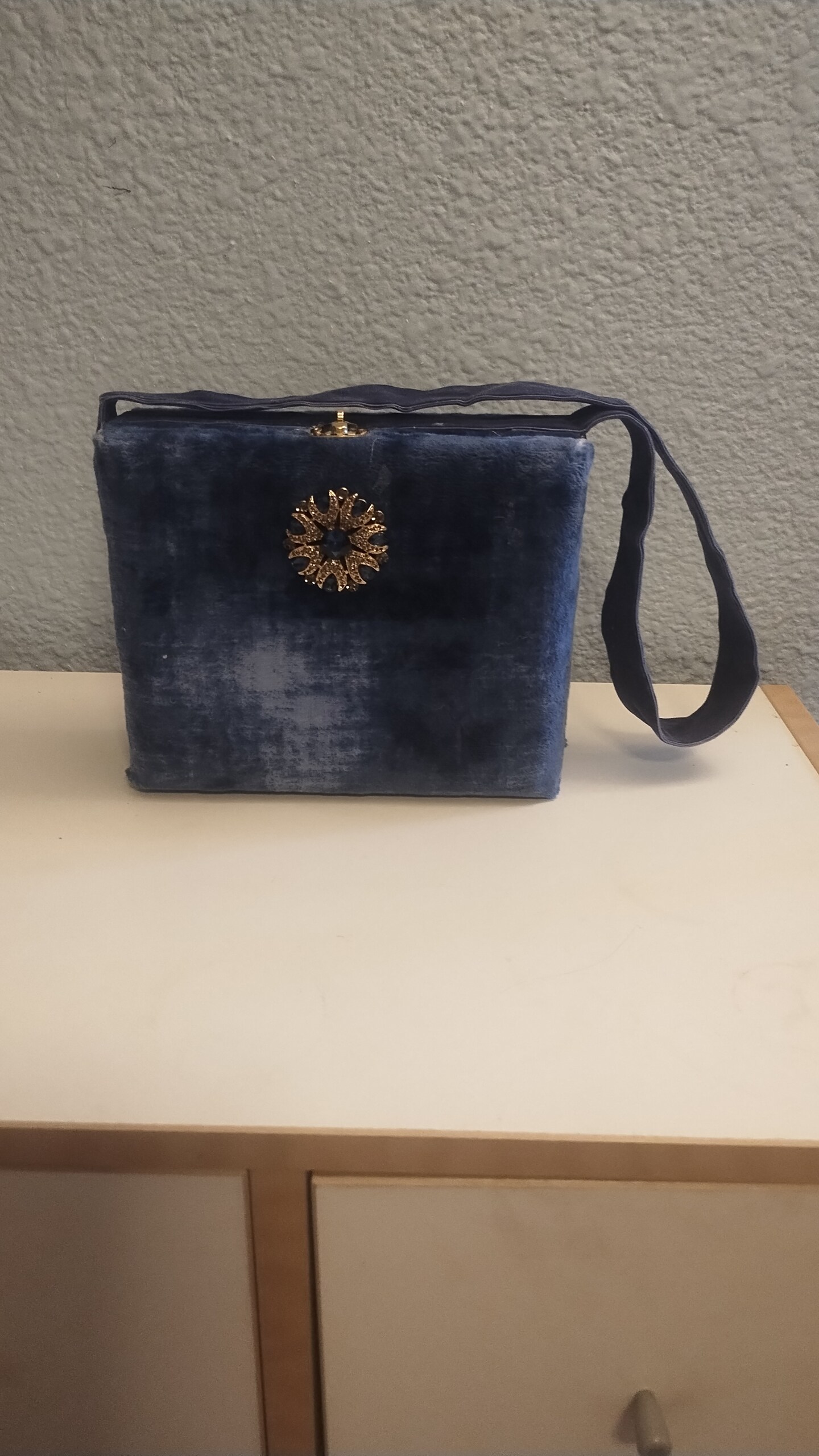 Blue fuzzy cigar box purse 441742934507110400