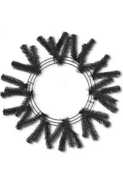 15-24&#x22; Tinsel Work Wreath Form: Black