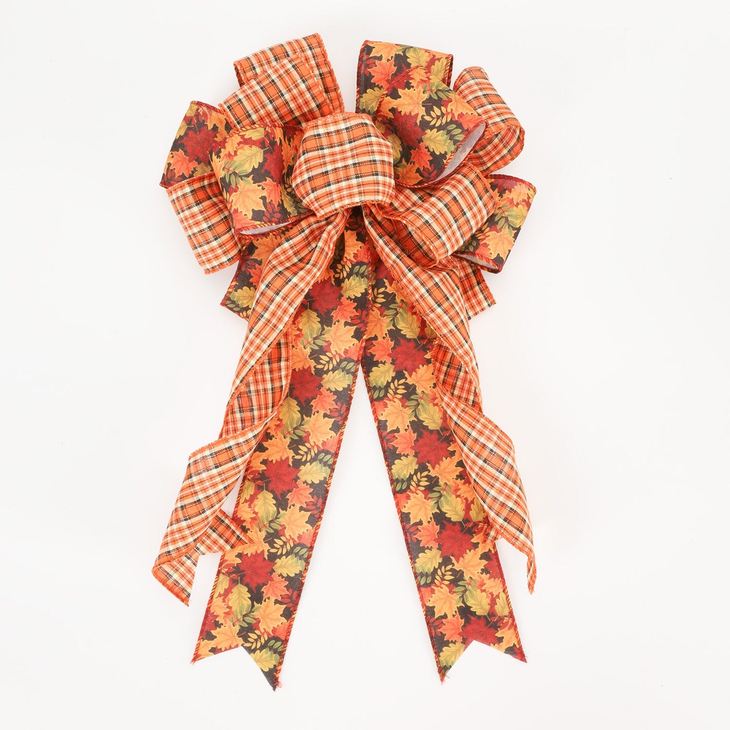 LaRibbons 2 1/2" Wired Ribbon | "Harvest Plaid" Rust/Multi | 10 Yard Roll