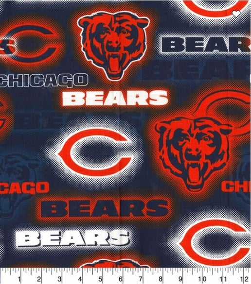 Licensed NFL Chicago Bears Dot Cotton 70329D Fabric by the Yard