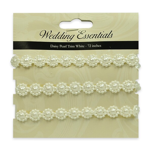 Daisy Pearl Trim Pack of 72&#x22;