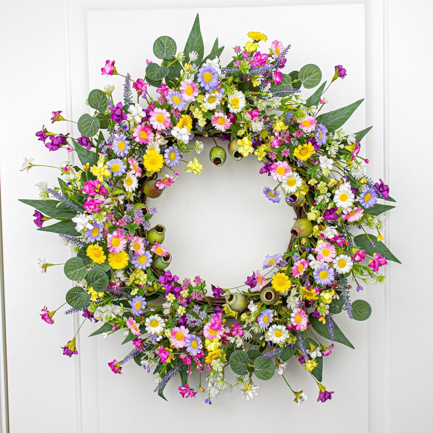 Spring Floral Wreath Summer Door Wreaths