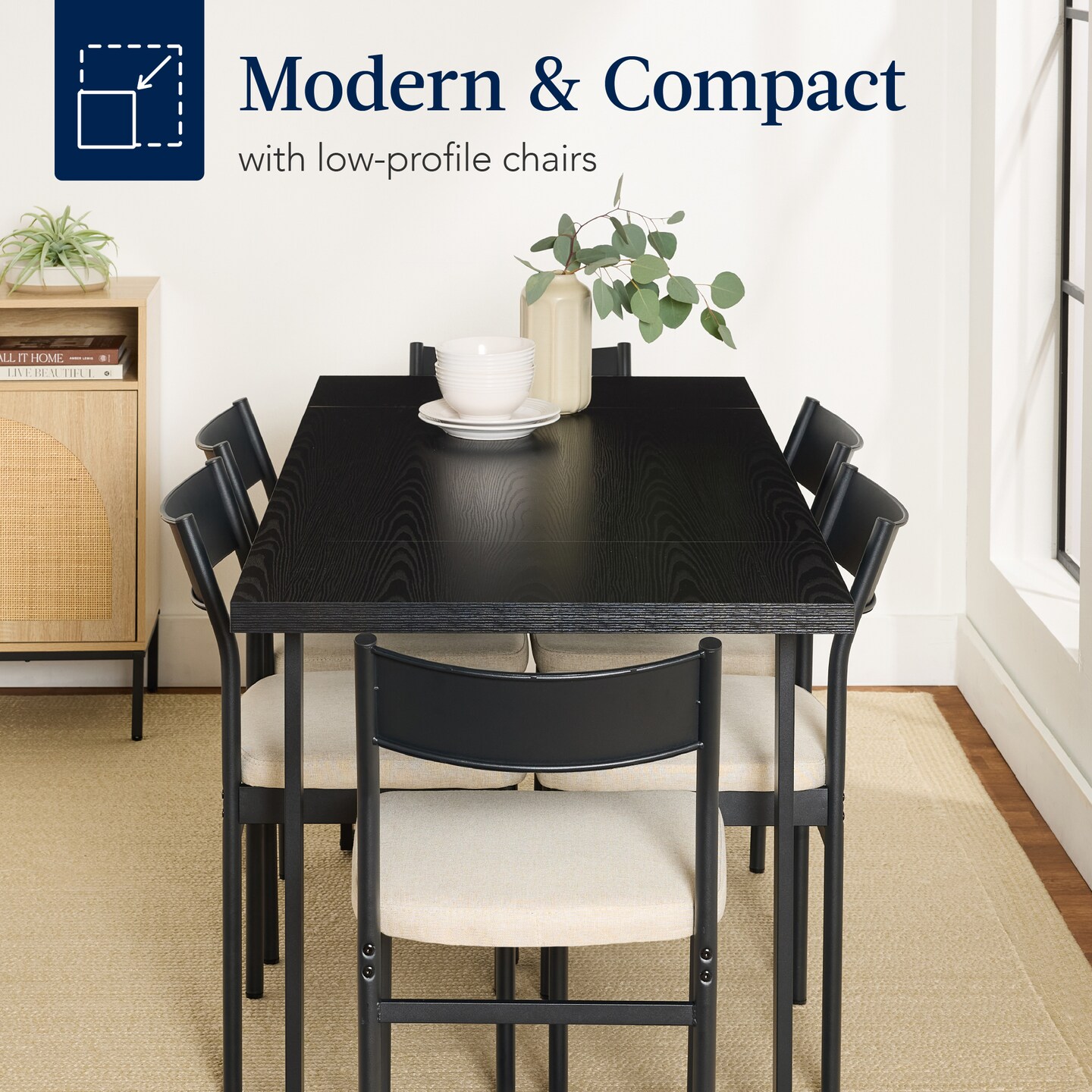 Best Choice Products 7-Piece Modern Dining Set, Upholstered Cushion, Durable Metal Frame w/ 6 Chairs