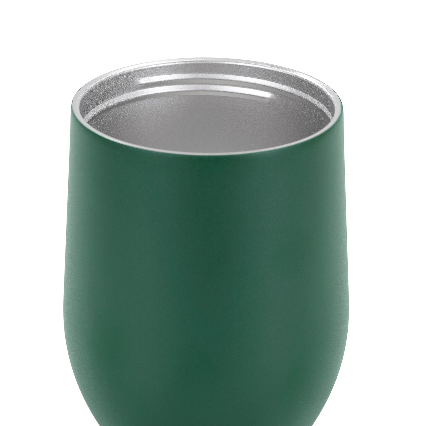 Makerflo 12 oz Powder Coated Wine Tumbler with Leak-Proof Clear Lid, Ideal for Craft and Personalization (Laser Engraving, UV DTF, Epoxy, and Vinyl)