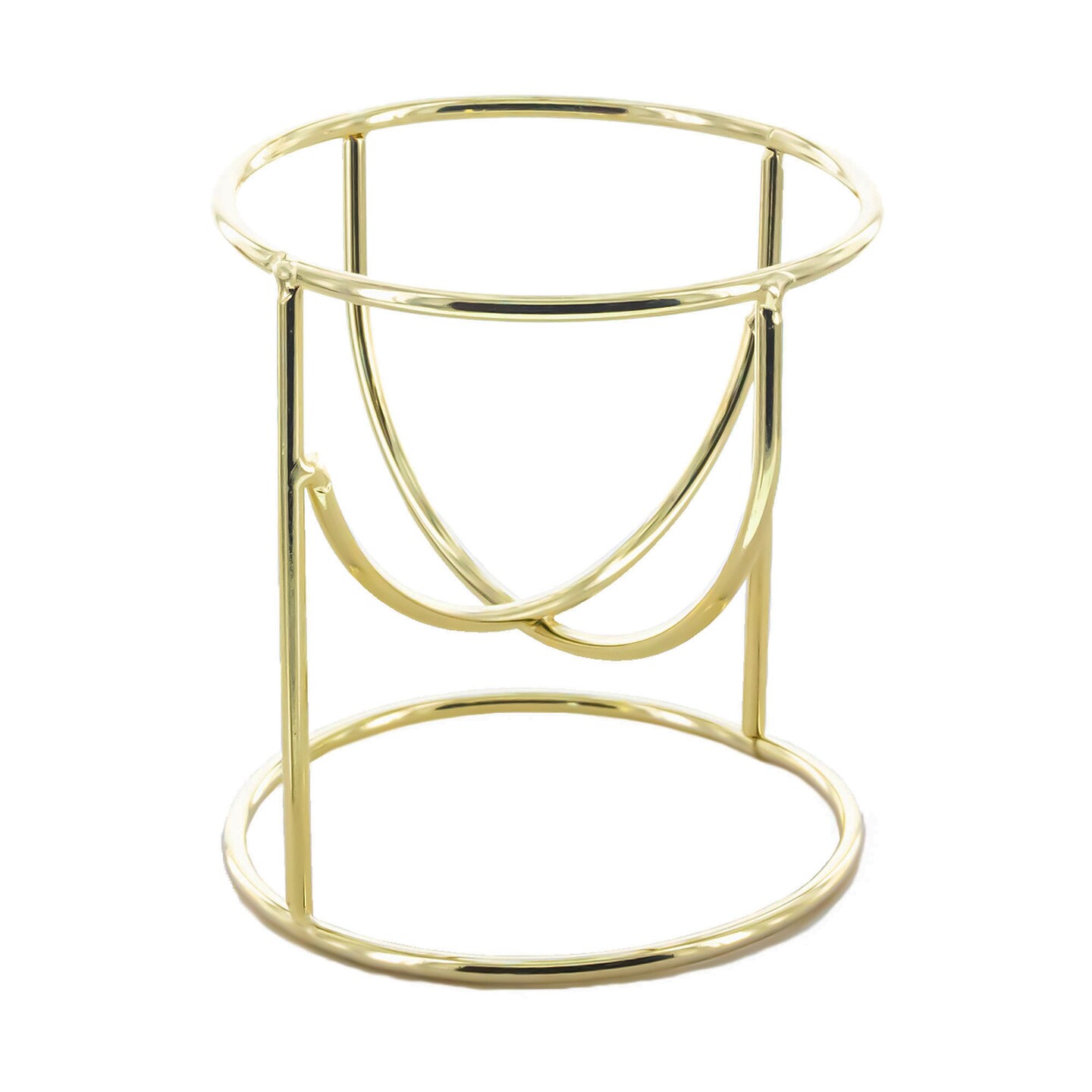 Gold Arches Metal Egg Sphere Crystals Stand Holder Display